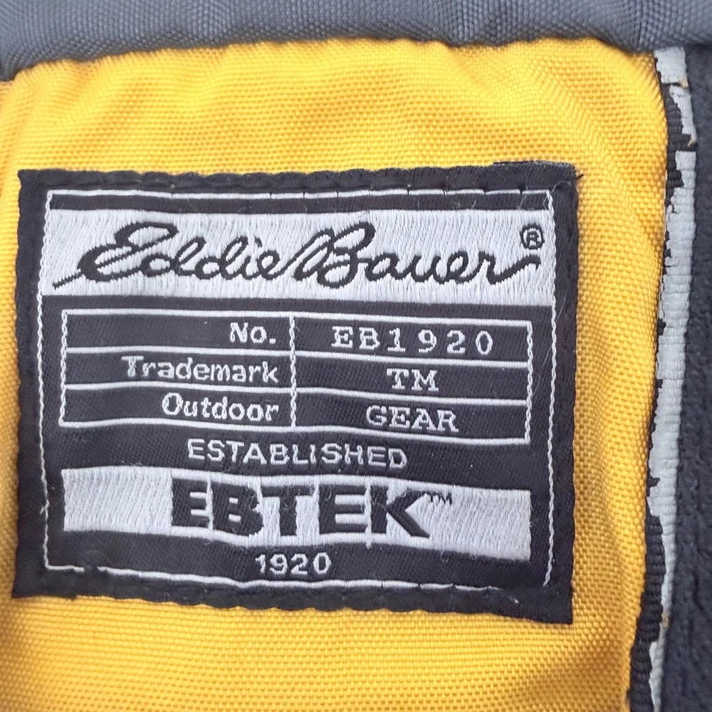 90s Eddie Bauer EBTEK EB1920 Crossbody Bag Blk Yellow Outdoor Gear Messenger Bag